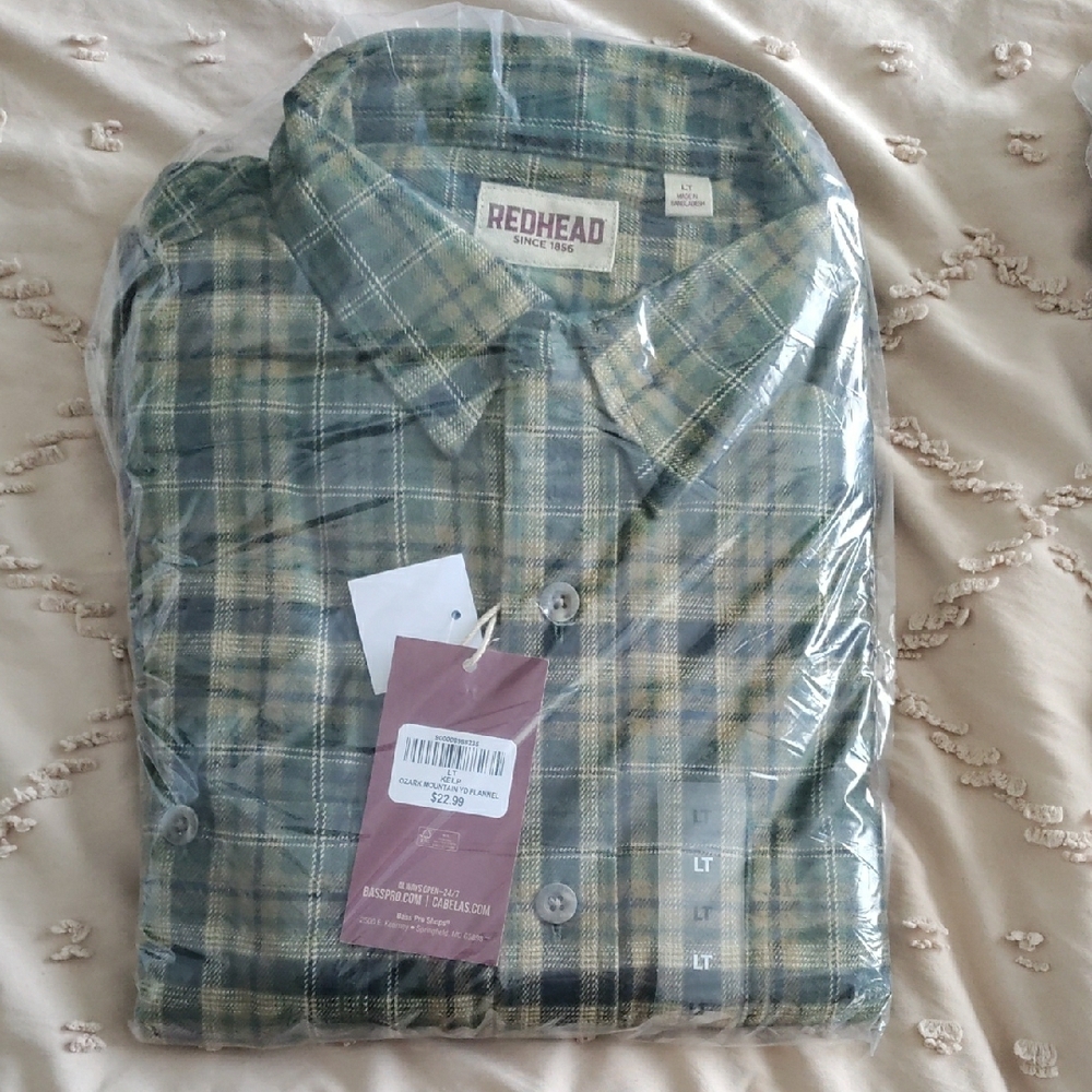 RedHead Men's Green Plaid Shirt